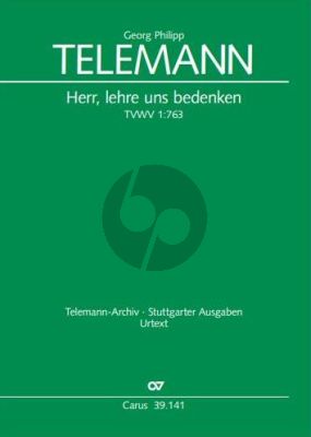 Telemann Herr, lehre uns bedenken TVWV 1:763 Soli-Chor-Orchester (Partitur) (Klaus Hofmann)