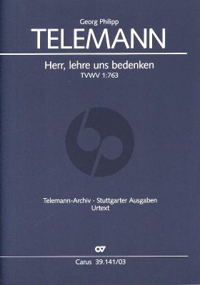Telemann Herr, lehre uns bedenken TVWV 1:763 Soli-Chor-Orchester (Klavierauszug) (Klaus Hofmann)