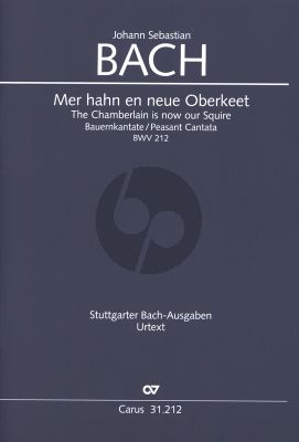 Bach Kantate BWV 212 - Mer hahn und neue Oberkeet (Bauern-Kantate) Partitur (deutsch/englisch)