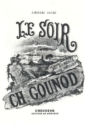 Gounod Le Soir Romance sans Paroles No.3 pour Piano