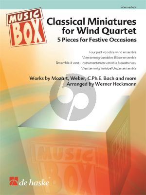 Classical Miniatures for Wind Quartet (Score/Parts) (arr. Werner Heckmann)