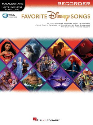 Favorite Disney Songs for Recorder (Hal Leonard Instrumental Play-Along) (Book with Audio online)