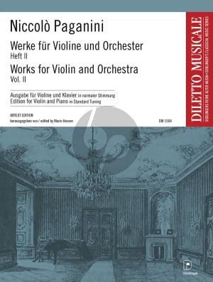 Paganini Werke für Violine und Orchester Heft 2 Violine und Klavier (Normalstimmung) (Mario Hossen)