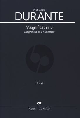 Durante Magnificat in B SATB soli-SATB-Strings-Bc Vocal Score (Diethard Hellmann)