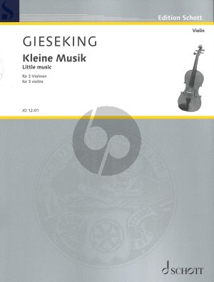 Gieseking Little music for 3 Violins (Score and Parts) (Kleine Musik)