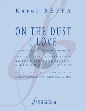 Beffa On the Dust I Love for Mezzo Soprano and Piano