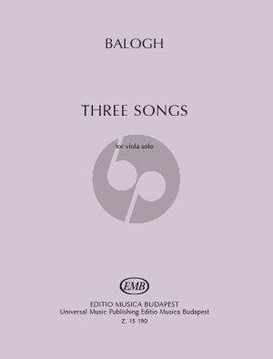 Balogh 3 Songs for Viola and Piano