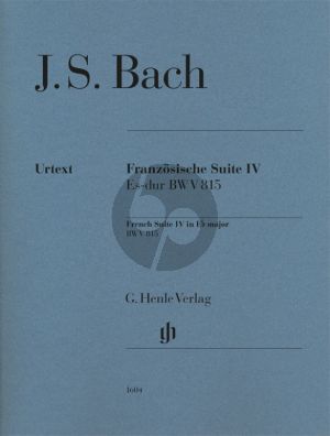 Bach French Suite IV E flat major BWV 815 Piano solo (Editor Ullrich Scheideler - Fingering Michael Schneidt)