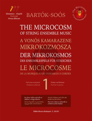 Bartok The Microcosm of String Ensemble Music Vol.1 for Children's String Orchestra or 3 Violins and Violoncello Score and Parts (Sheet music and download code) (Selected and transcribed by Andras Soós, Pedagogical assistant Agnes Borsos)