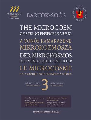 Bartok The Microcosm of String Ensemble Music Vol.3 for String Orchestra, String Quartet and Quintet Score and Parts (Sheet music and download code) (Selected and transcribed by Andras Soós, Pedagogical assistant Agnes Borsos)