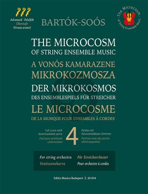 Bartok The Microcosm of String Ensemble Music Vol.4 for String Orchestra Score (Sheet music and download code) (Selected and transcribed by Andras Soós, Pedagogical assistant Agnes Borsos)