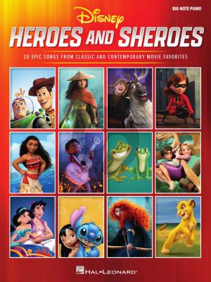 Disney Heroes and Sheroes for Big-Note Piano