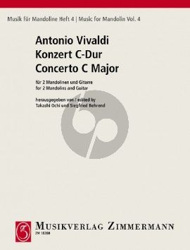 Vivaldi Konzert C-dur 2 Mandolinen und Gitarre (Part./Stimmen) (Takashi Ochi und Siegfried Behrend)
