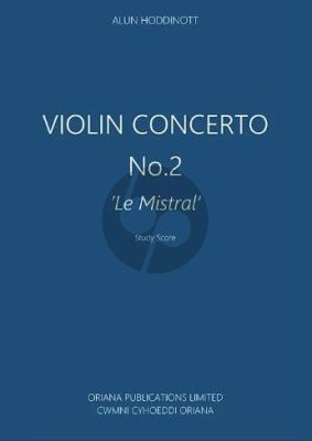 Hoddinott Violin Concerto No.2 Le Mistral Study Score
