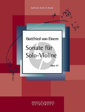 Einem Sonate Op. 47 Violine solo