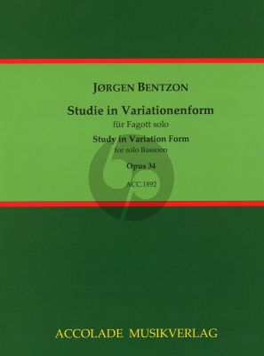 Bentzon Studie in Variationenform Op. 34 Fagott solo (Bodo Koenigsbeck)