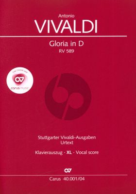 Vivaldi Gloria RV 589 D-dur Soli [SSA]-SATB-Orchestra Vocal Score XL (large print) (Günter Graulich)
