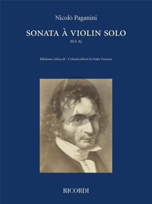 Paganini Sonata à violin solo (M.S. 83) (edited by Italo Vescovo)
