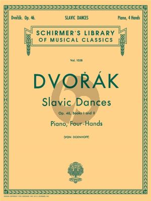 Dvorak Slavonic Dances Op. 46 Book 1 and 2 Piano 4 hds (von Doenhoff)