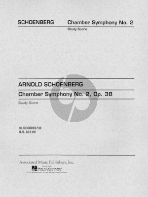 Schoenberg Chamber Symphony No. 2 Op. 38 Study Score