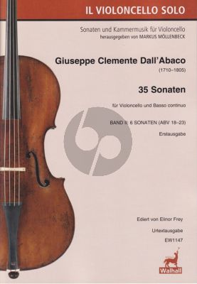 Dall'Abaco 35 Sonaten Band 2 (Sonaten 18 - 23) Violoncello und Bc