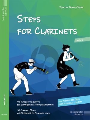 Rabe Steps for 2 Clarinets (Level 1) (Playing Score) (19 Klarinettenduette für Anfänger bis Fortgeschrittene)