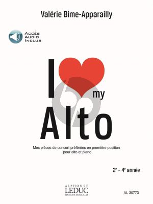 Bime-Apparailly I Love My Alto Viola and Piano (Book with Audio online)