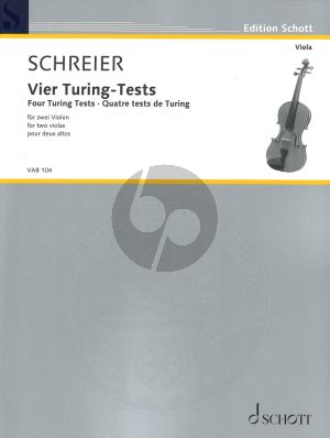 Schreier Four Turing Tests for 2 Violas (Intermediate - 2 Playing Scores)