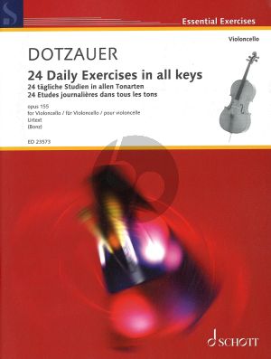 Dotzauer 24 Daily Exercises in all Keys Op.155 for Cello (Advanced)