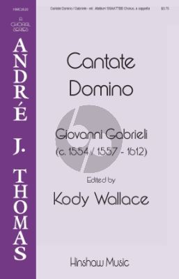 Gabrieli Cantate Domino SSAATTBB (edited by Kody Wallace)