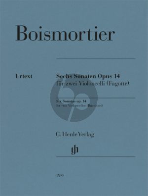 Boismortier 6 Sonatas Op.14 for two Violoncellos (Bassoons) (Fingering and bowing for Violoncello by Thomas Klein) (Edited by Tabea Umbreit)