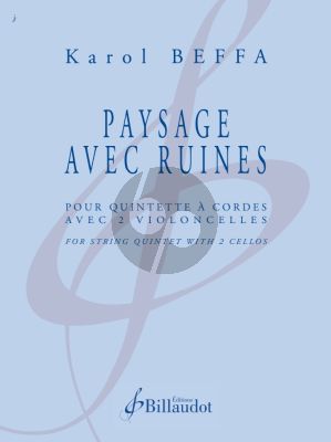 Beffa Paysage avec Ruines for String Quintet with 2 Cellos (Score and Parts)