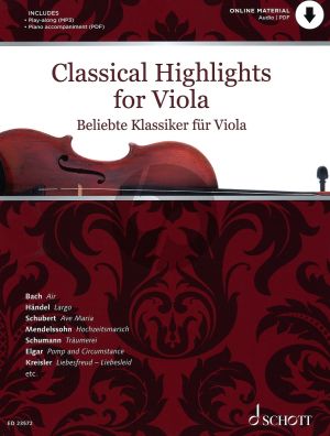 Classical Highlights arranged for Viola BK-Audio online / PDF Piano acc. (arr. Wolfgang Birtel)