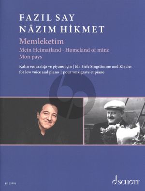 Say Memleketim Mein Heimatland - Homeland of mine - Mon pays Op.5 No.9 for Low Voice and Piano (German/English/Turkish)