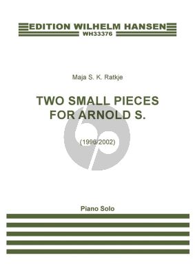 Ratkje Two Small Pieces For Arnold S. for Piano