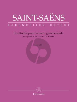 Saint-Saens Six Études pour la main gauche seule Op.135 R 54 for Piano Solo (Catherine Massip)
