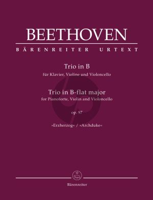 Beethoven Trio B-flat major Op. 97 "Archduke" for Pianoforte, Violin and Violoncello (Score/Parts) (edited bu Jonathan Del Mar)