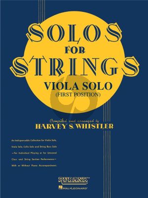 Solos for Strings Viola and Piano (first pos.) (Harvey S. Whistler)