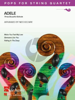 Adele for String Quartet Score/Parts (3 Beautiful Ballads) (arr. Nico Dezaire)