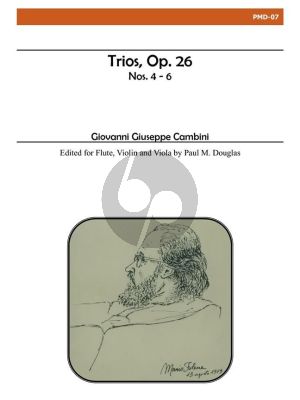 Cambini 6 Trios Op. 26 Vol. 2 No. 4 - 6 Flute-Violin and Viola (Score/Parts) (edited by Paul M. Douglas)