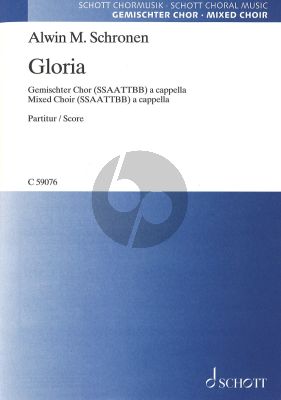 Schronen Gloria mixed Choir (SSAATTBB) a Cappella Choral score