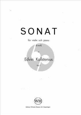Kallstenius Sonat For Violin And Piano