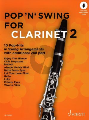 Pop 'n' Swing vol.2 for 1 or 2 Clarinets Book with Audio online (10 Pop-Hits in Swing Arrangements zusätzlich mit 2. Stimme)