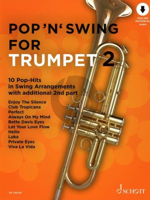 Pop 'n' Swing vol.2 for Trumpet 1 or 2 Trumpets Book with Audio online (10 Pop-Hits in Swing Arrangements with additional 2nd part)