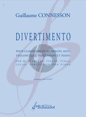 Connesson Divertimento Sextet Score and Parts (Clarinet-Violin-Viola-Cello-Percussion and Piano)