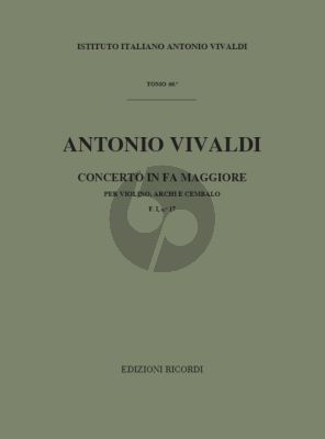 Vivaldi Concerto F-major RV 288 Violin-Strings and Bc (Full Score) (Gian Francesco Malipiero)