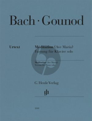 Gounod Méditation, Ave Maria (Johann Sebastian Bach) for Piano Solo (Editor: Gérard Condé)