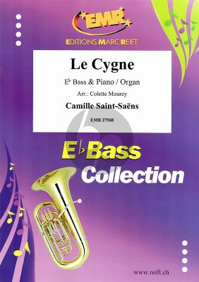 Saint Saens Le Cygne Eb Bass and Piano or Organ (Arrengement Colette Mourey)