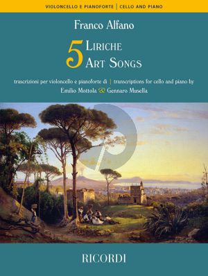 Alfano 5 Liriche Art Songs for Cello and Piano