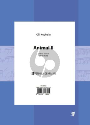 Koskelin Animal II for Bass Clarinet